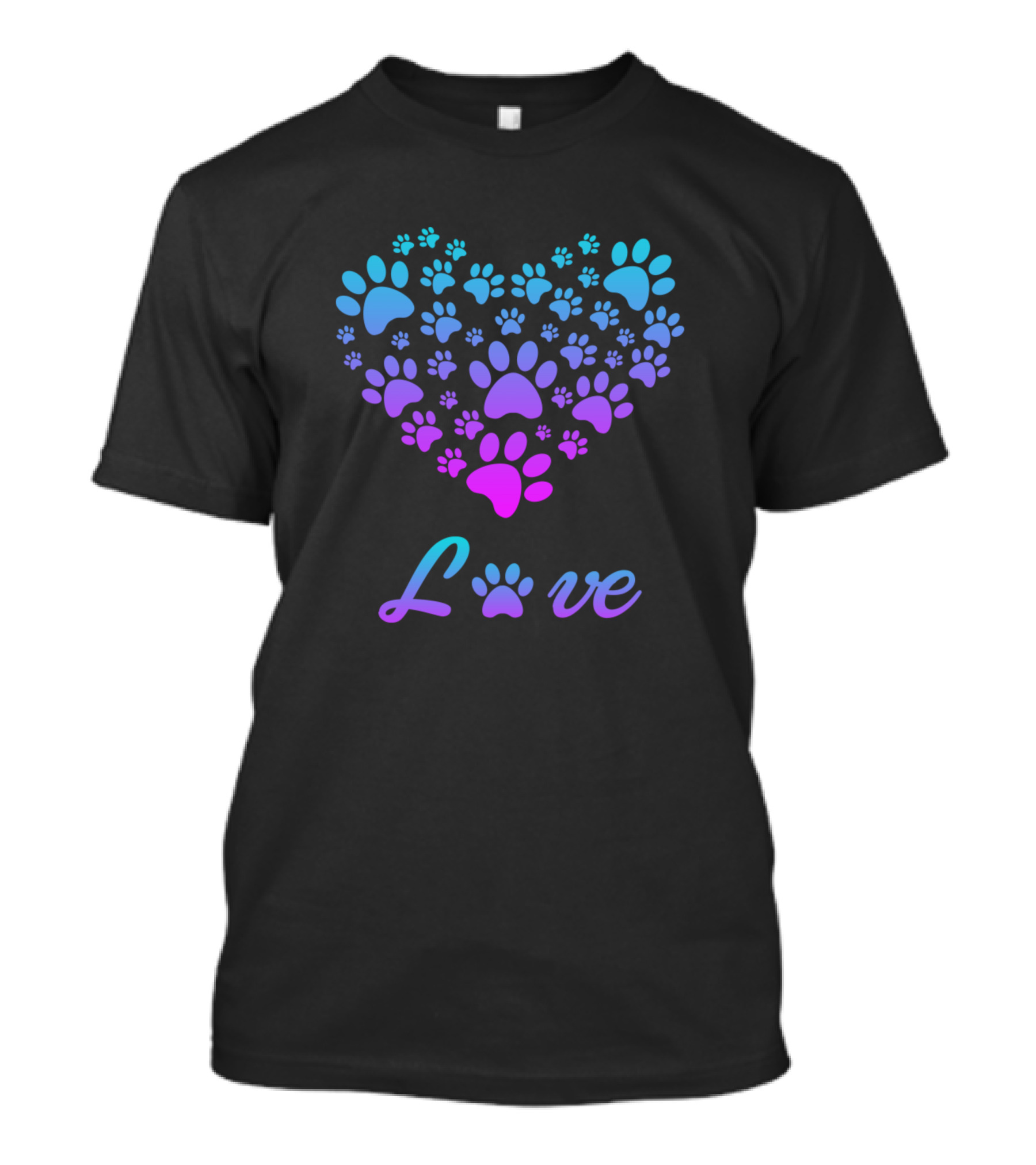 Love Paw Print Heart T-Shirt