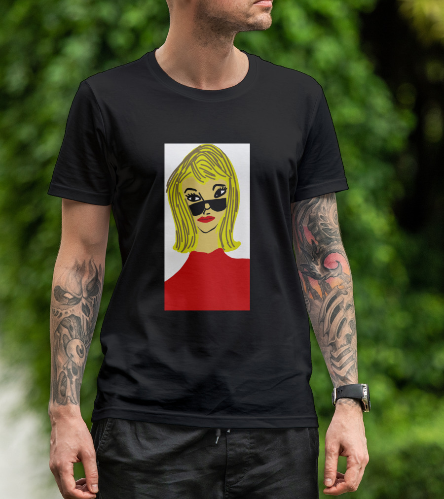 Girl Face With Blonde Hair And Sunglasses T-Shirt
