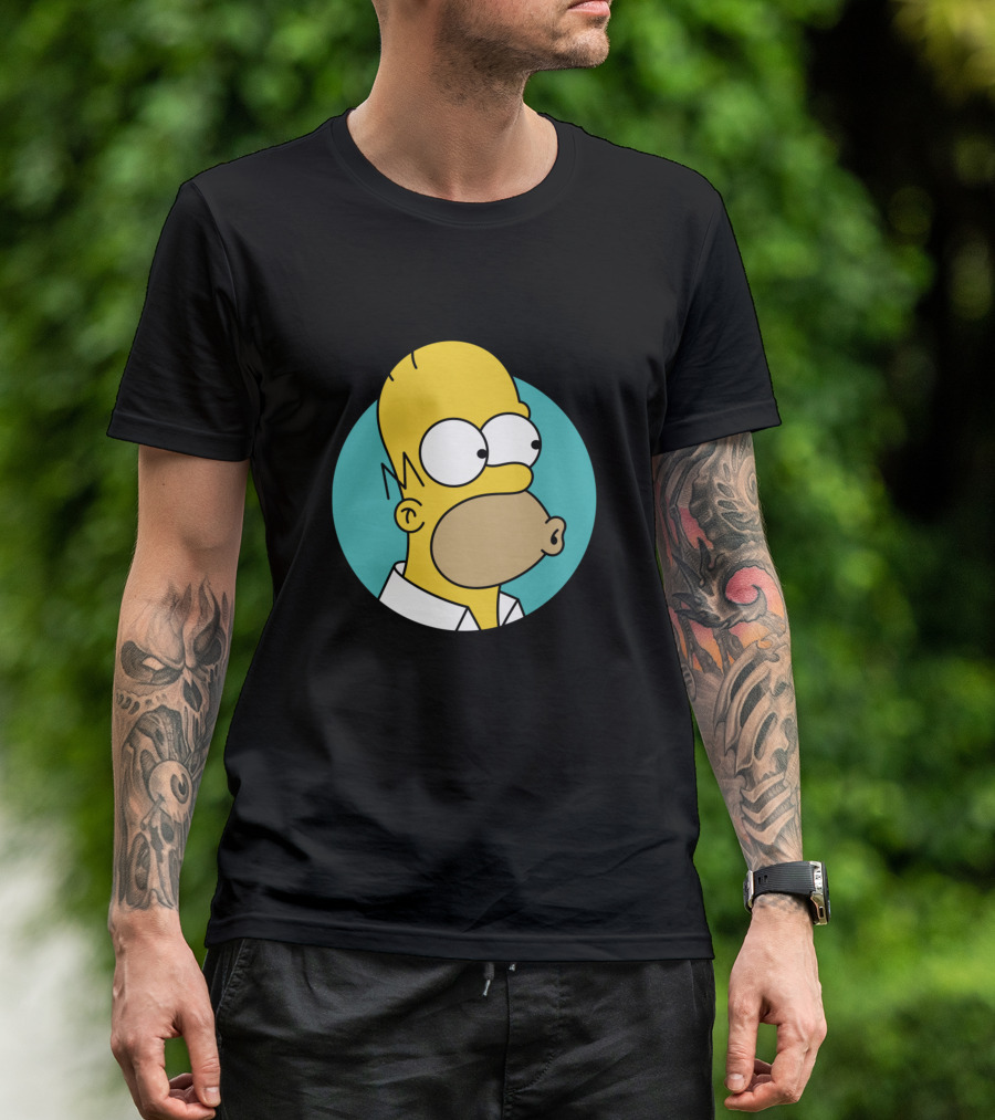 Homer Simpson Face Iconic Look The Simpsons T-Shirt