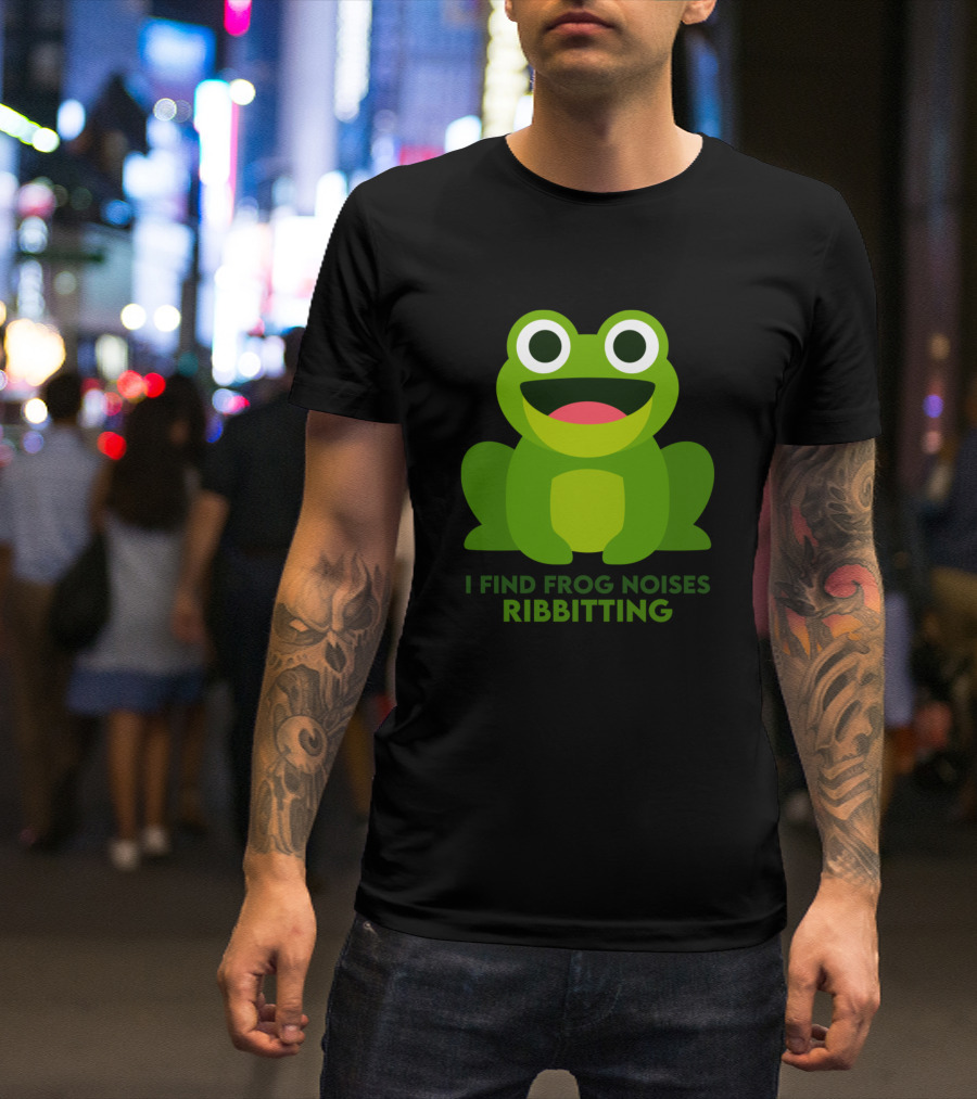 I Find Frog Noises Ribbitting Frog Cartoon T-Shirt