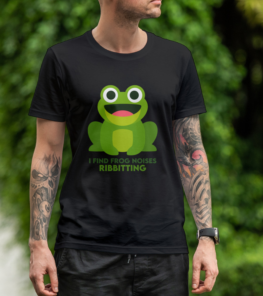 I Find Frog Noises Ribbitting Frog Cartoon T-Shirt
