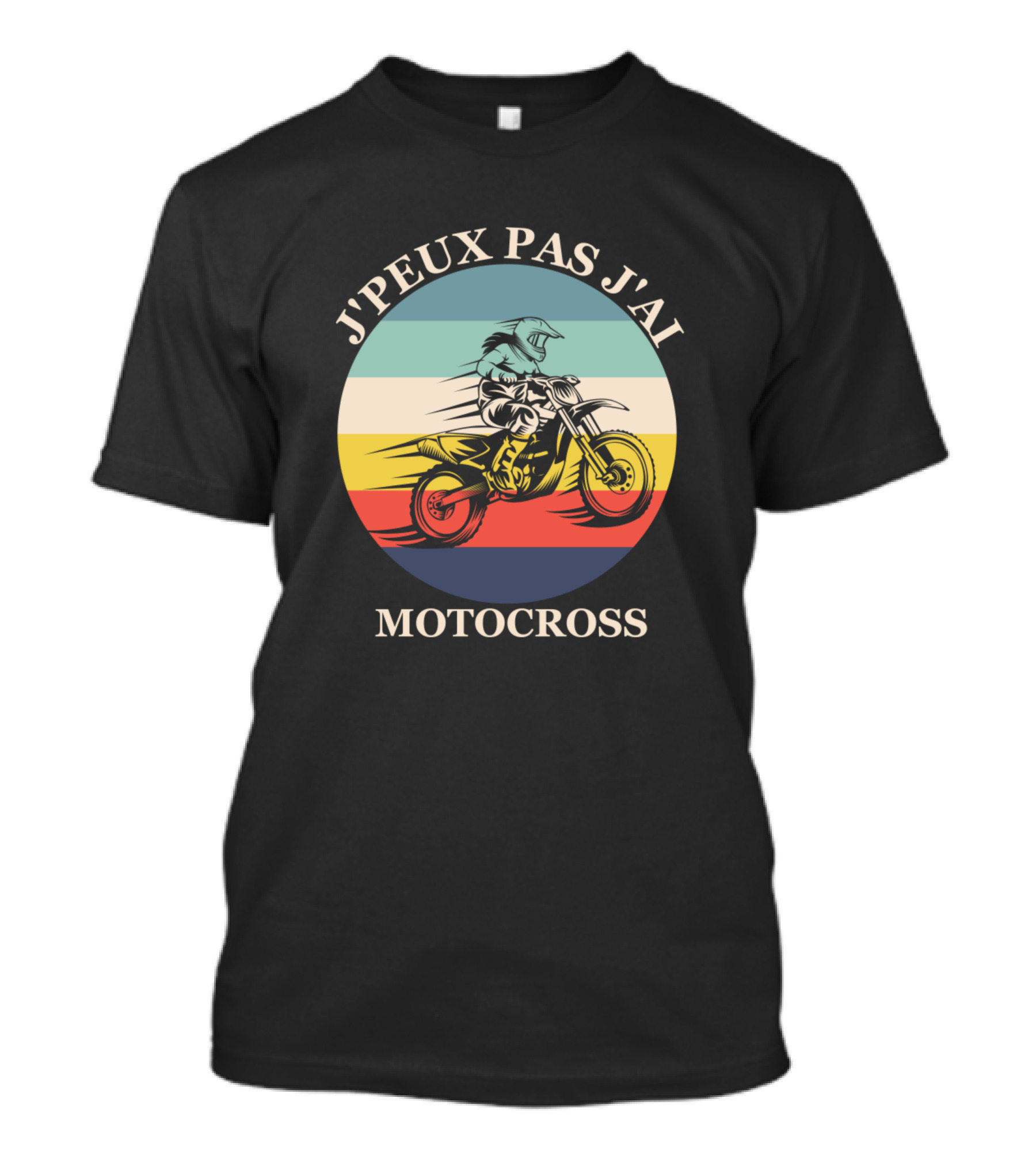 J'Peux Pas J'Ai Motocross Vintage Sunset Motocross Rider T-Shirt