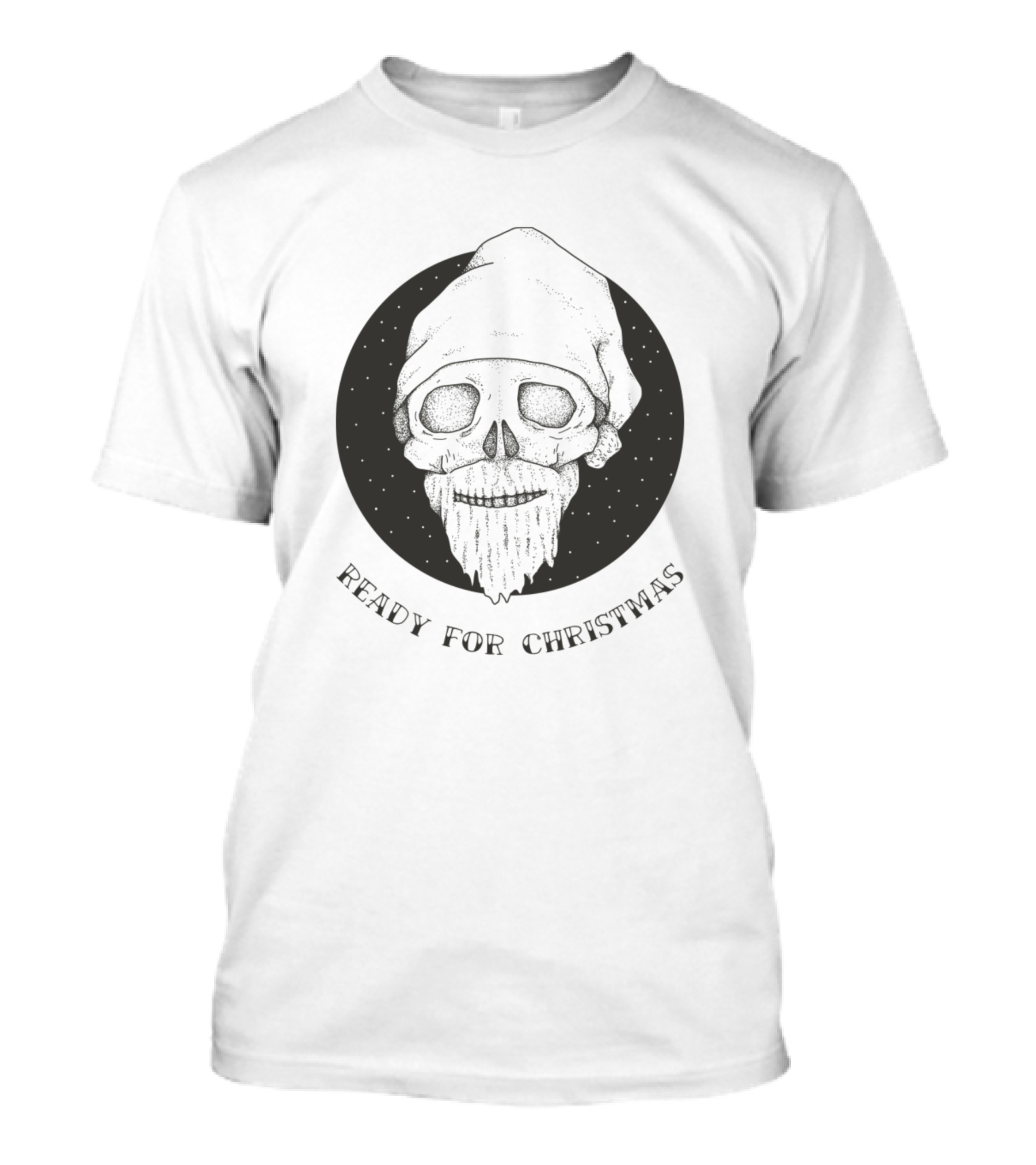 Ready For Christmas Spooky Santa Skull T-Shirt