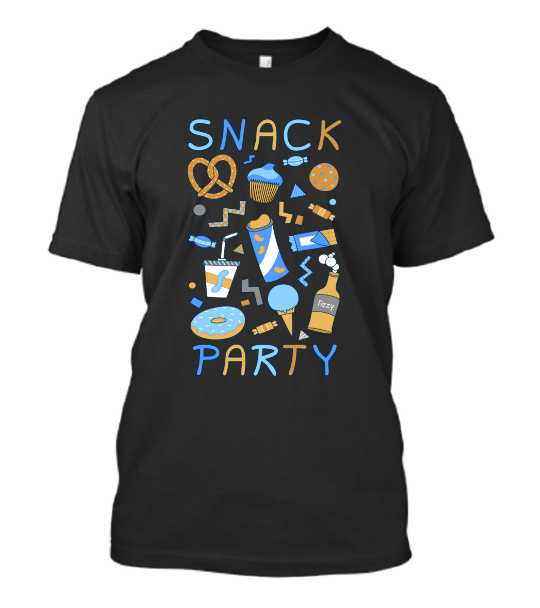 Retro Snack Snack Snack Snack Snack Snack Party T-Shirt