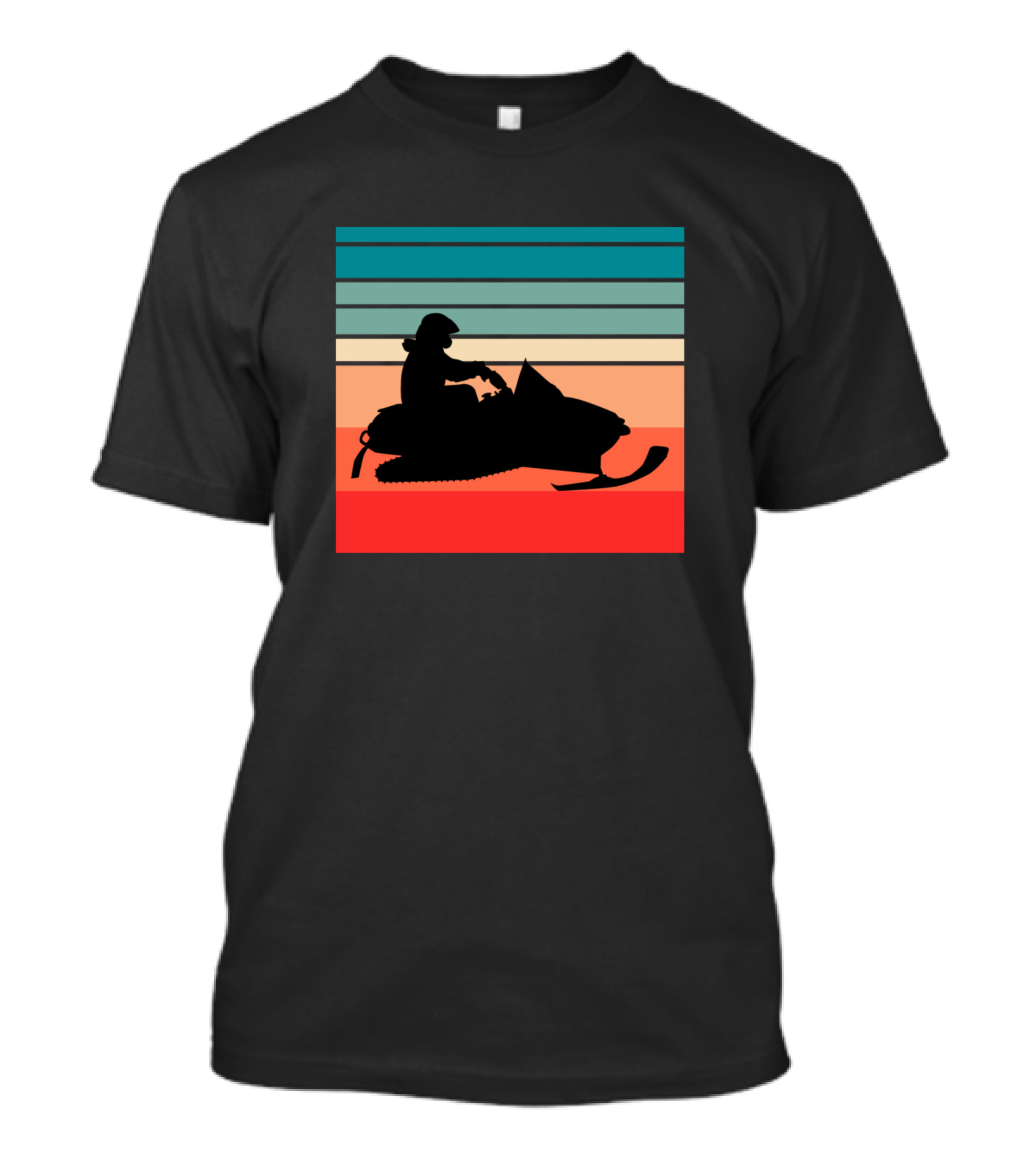 Retro Snowmobile Sunset T-Shirt