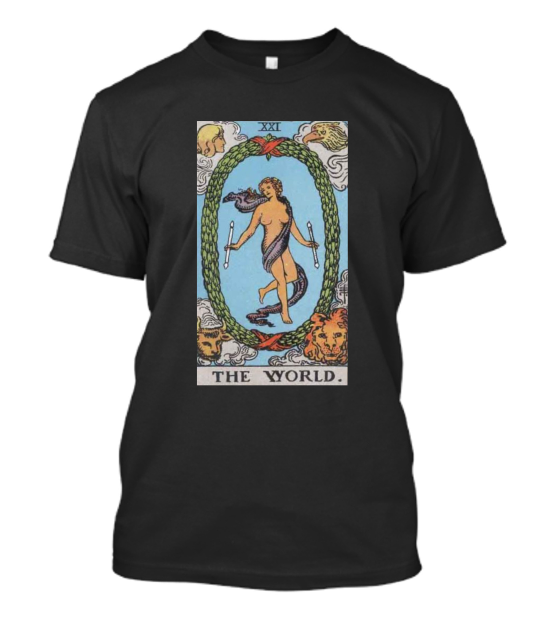 The World Tarot Card Rider Waite XXI T-Shirt