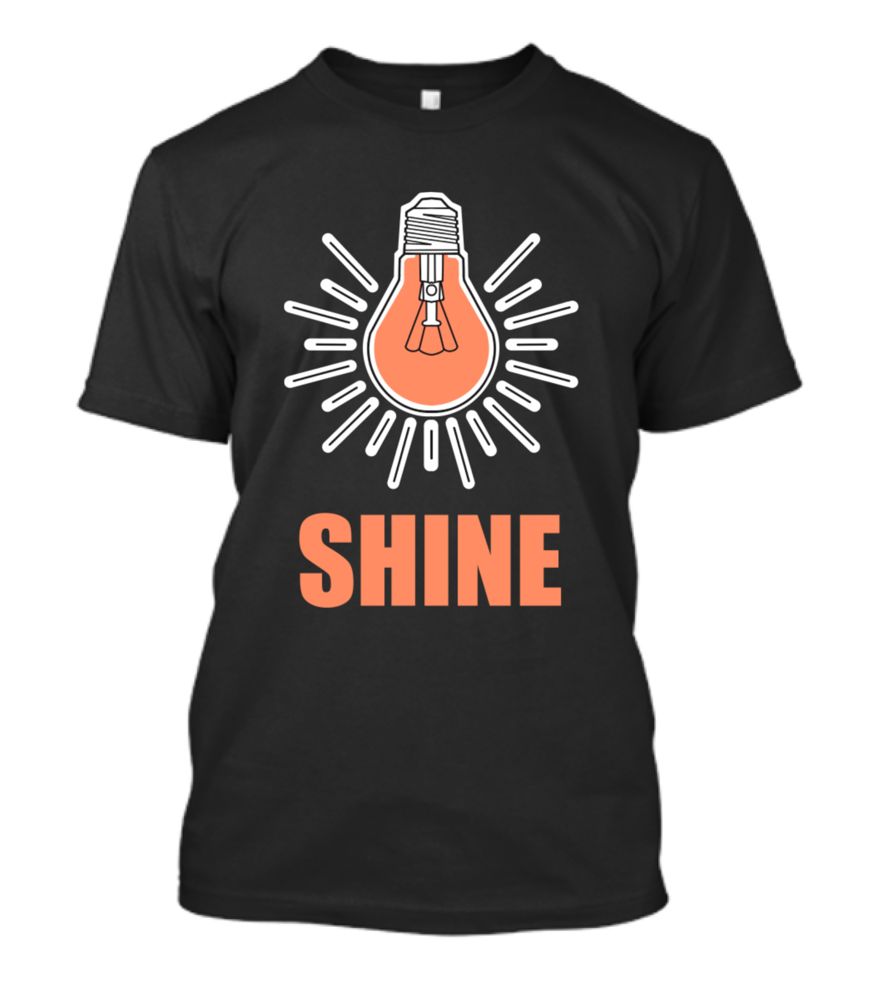 SHINE Bright Lightbulb Radiates Inspiration T-Shirt