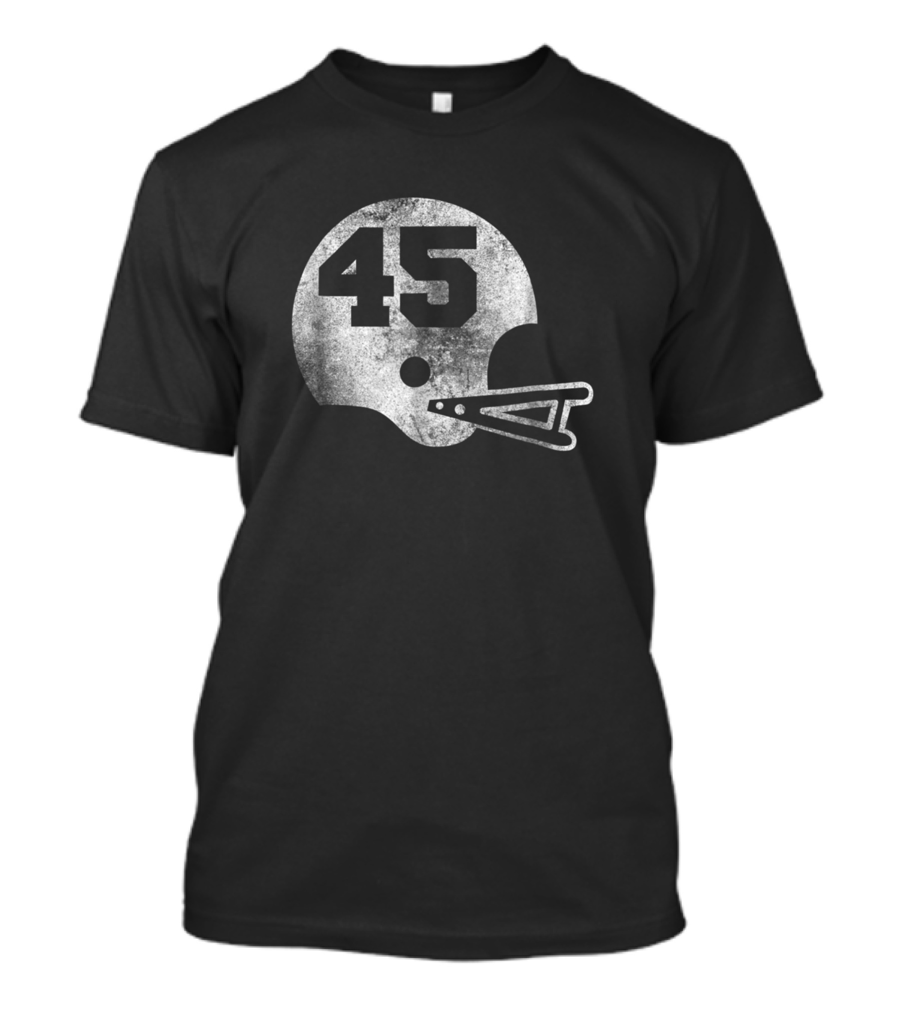 Vintage Football Helmet Number 45 Retro Style Jersey T-Shirt