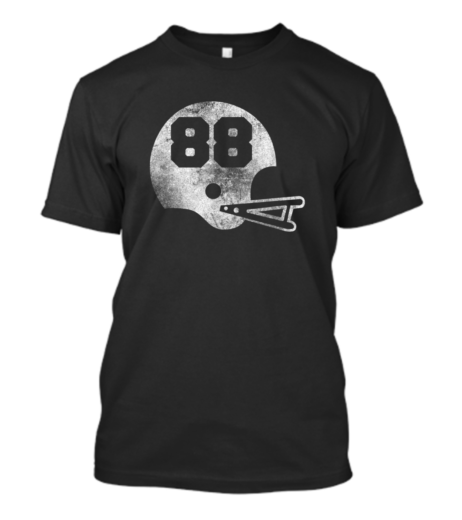 Vintage Football Helmet Jersey Number 88 Player Numb T-Shirt