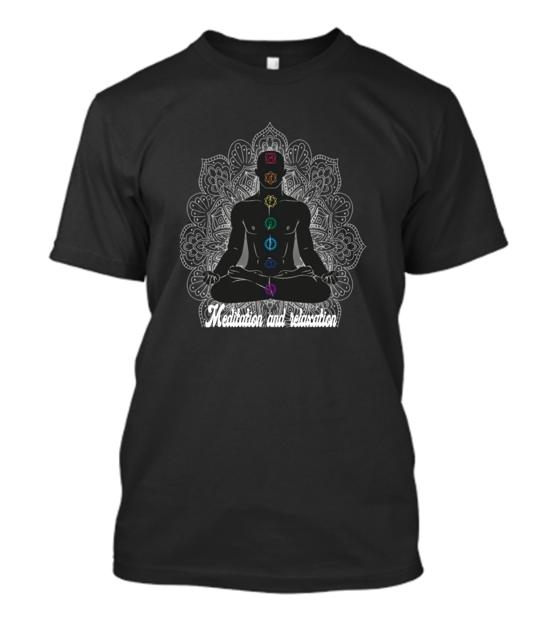 Meditation And Relaxation Chakra Yoga Mandala T-Shirt