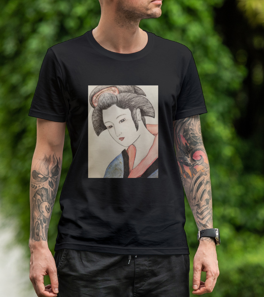 Ukiyo E Geisha Traditional Japanese T-Shirt