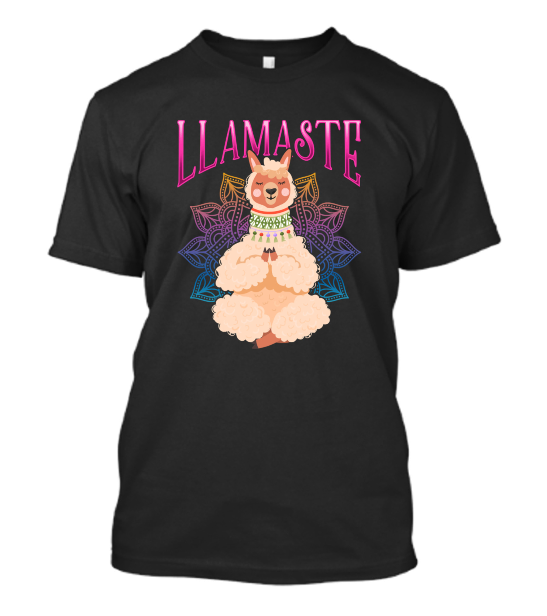 Llamaste Yoga Funny Llama Relaxing Meditation Animal T-Shirt