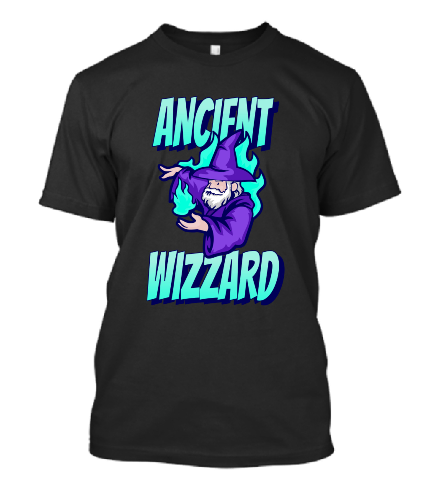 ANCIENT WIZZARD MYSTICAL FLAMES MAGICIAN T-Shirt