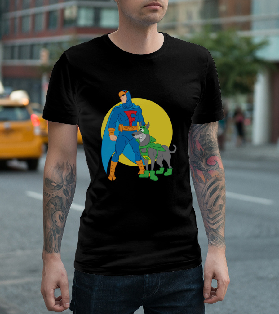 Blue Falcon Dynomutt Hero Duo Retro Comic T-Shirt