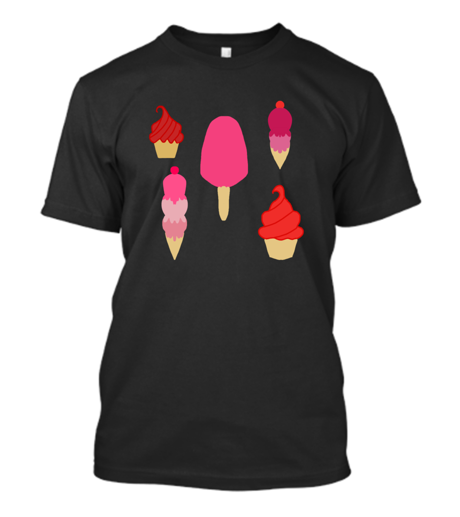 Cute And Colorful Ice Cream Treats Combo T-Shirt
