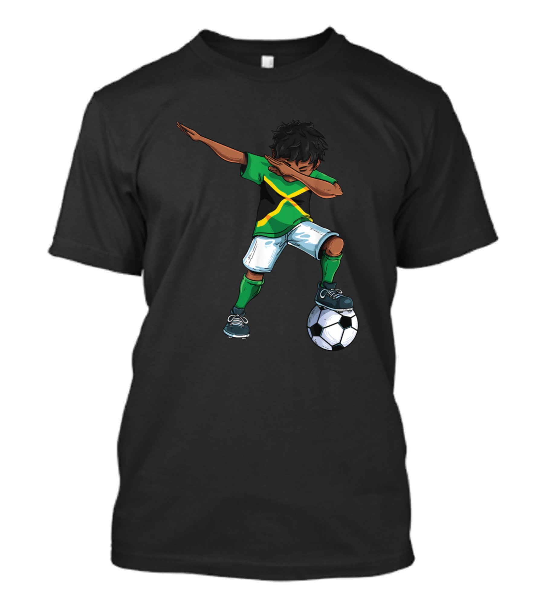 Dabbing Soccer Boy Jamaica Football Fan Youth Movement T-Shirt