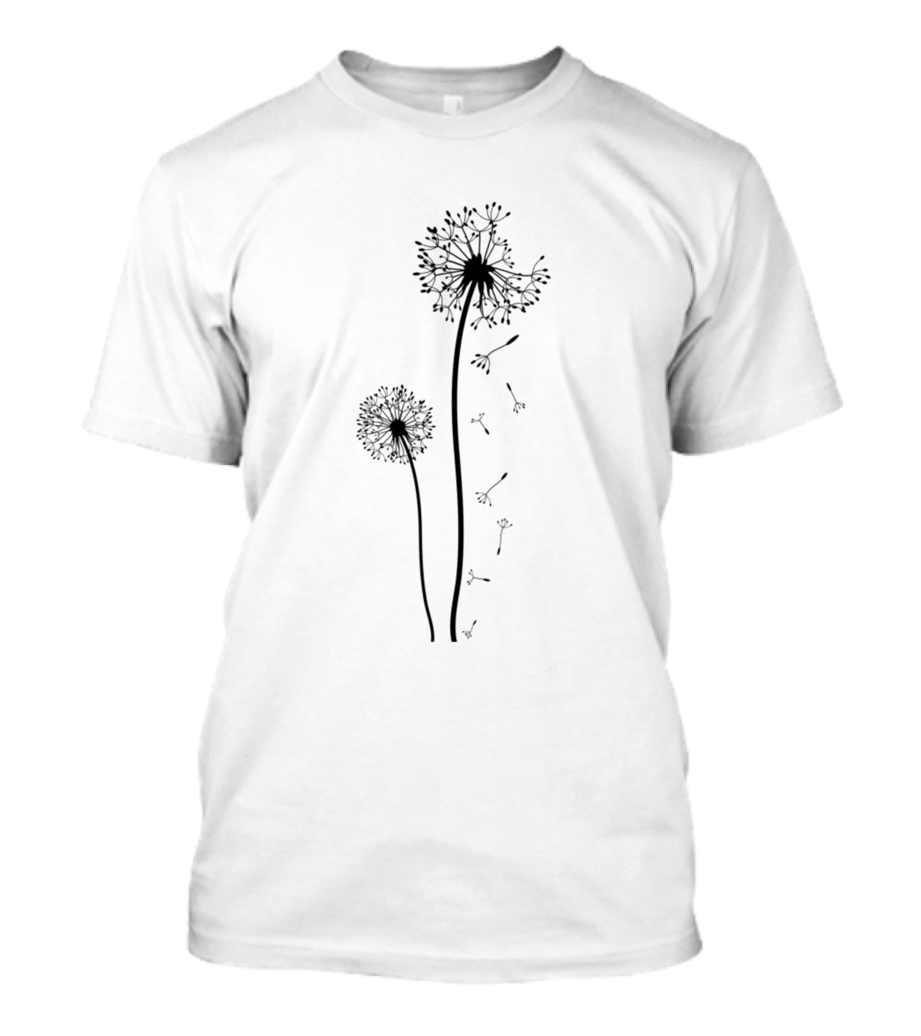 Dandelion Flowers Blowing In The Wind T-Shirt