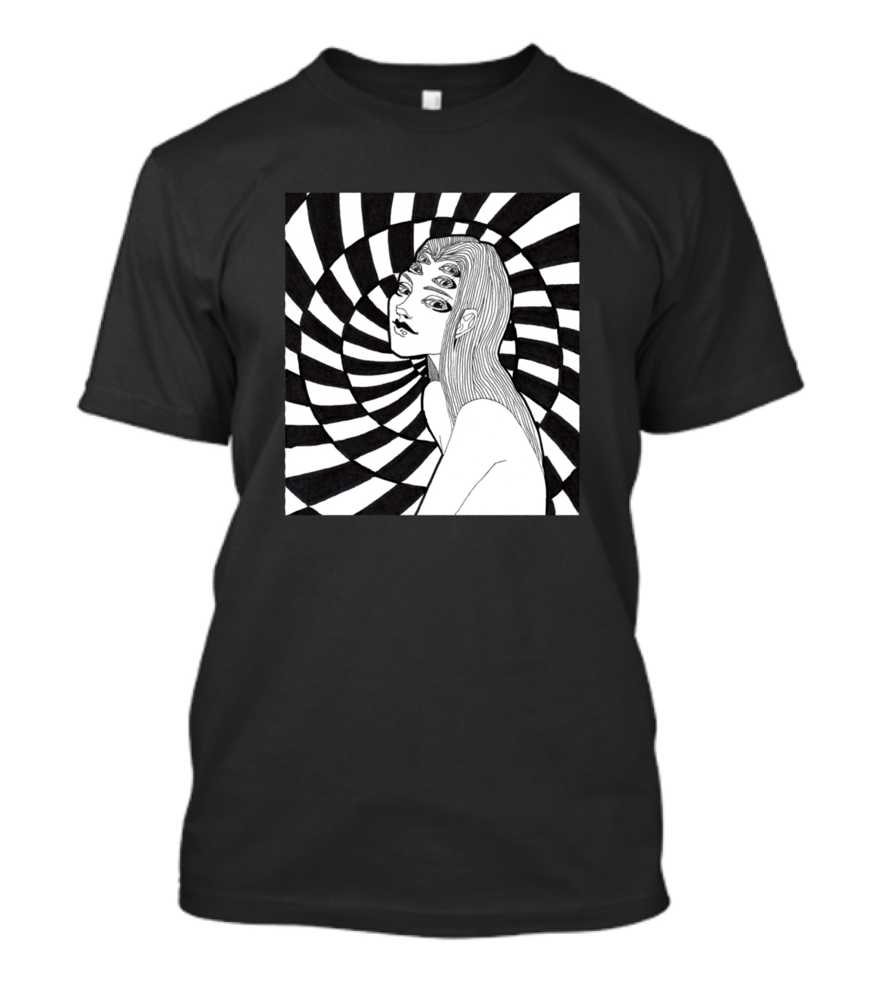 Dizzy Surreal Optical Illusion Multiple Eyes Spiral T-Shirt