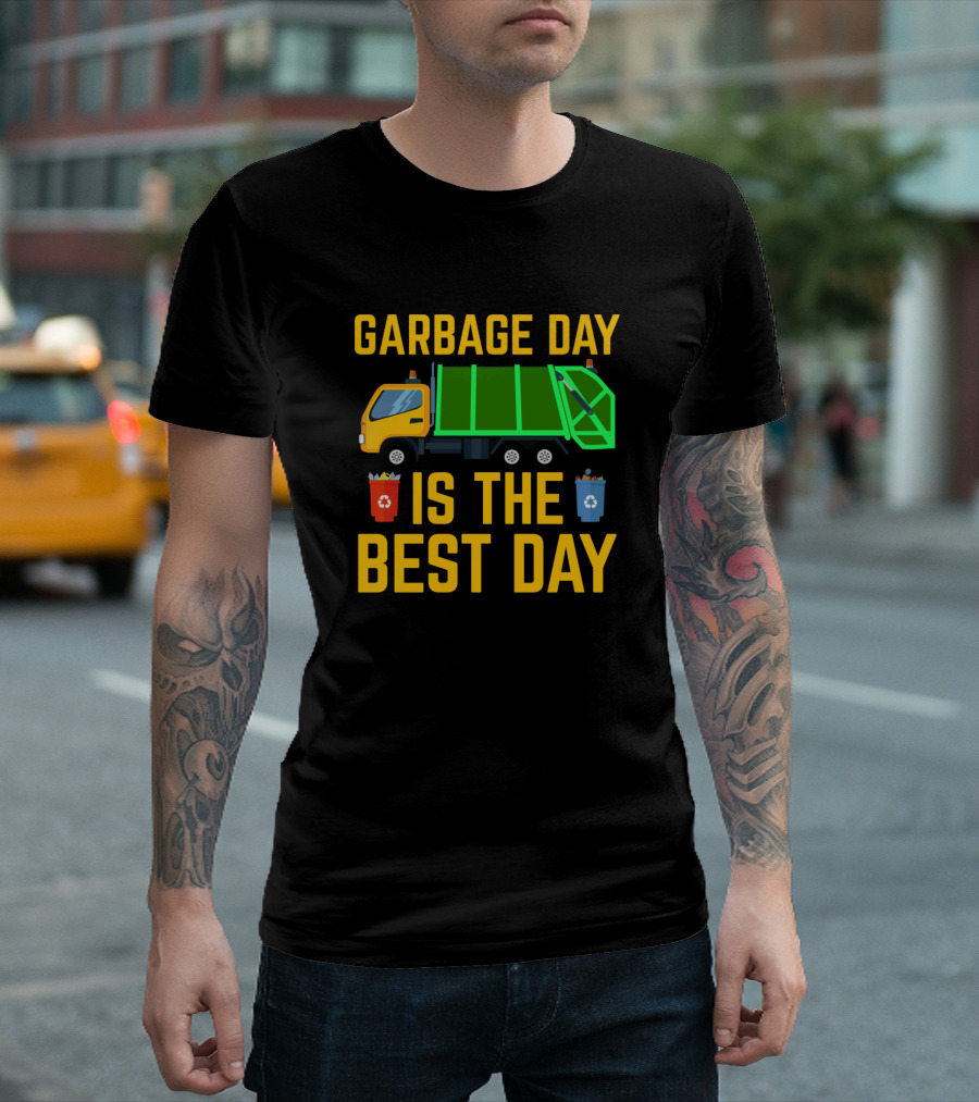 Garbage Day Is the Best Day Toddler Boy Trash Truck Recycling T-Shirt