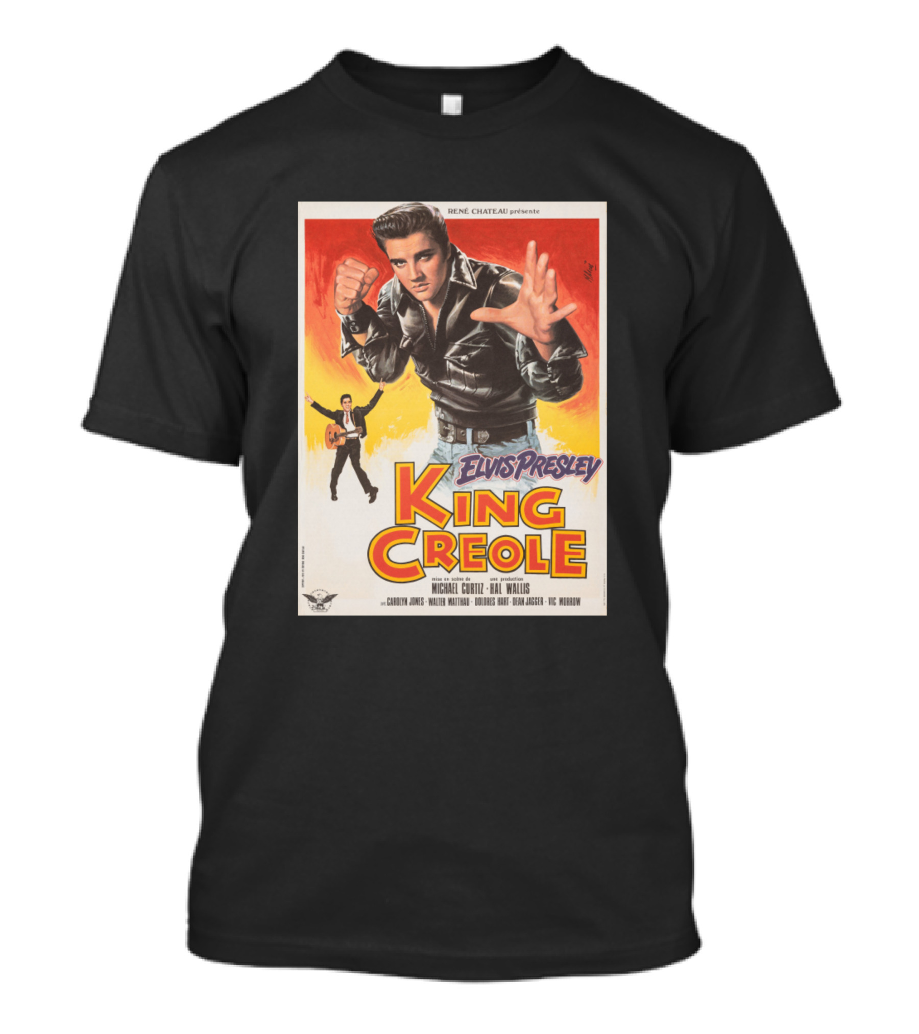Elvis Presley King Creole Movie Poster Boxing Pose T-Shirt