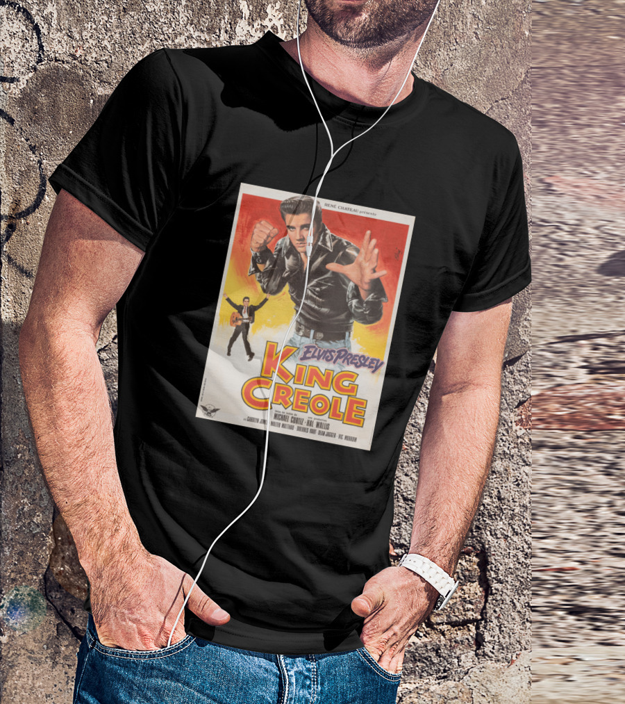 Elvis Presley King Creole Movie Poster Boxing Pose T-Shirt