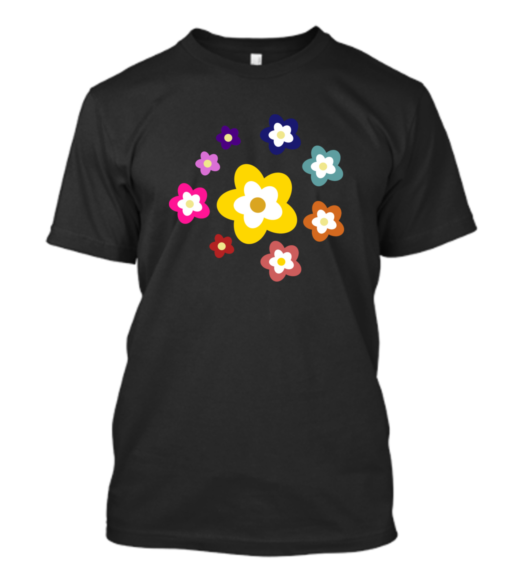 Bright Bold Multicolored Floral Arrangement Blossom T-Shirt