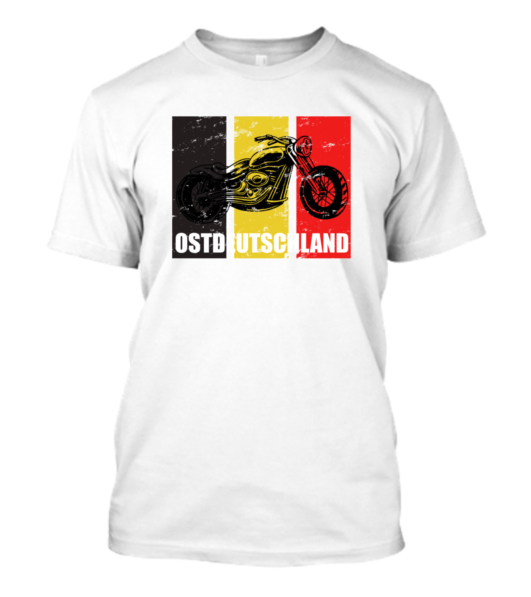 Ostdeutschland Chopper Biker Ostdeutschland Germany Flag T-Shirt