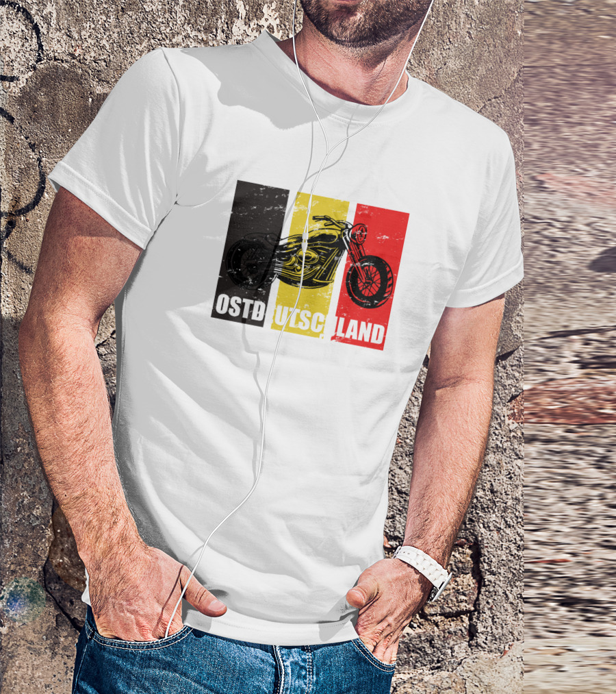 Ostdeutschland Chopper Biker Ostdeutschland Germany Flag T-Shirt