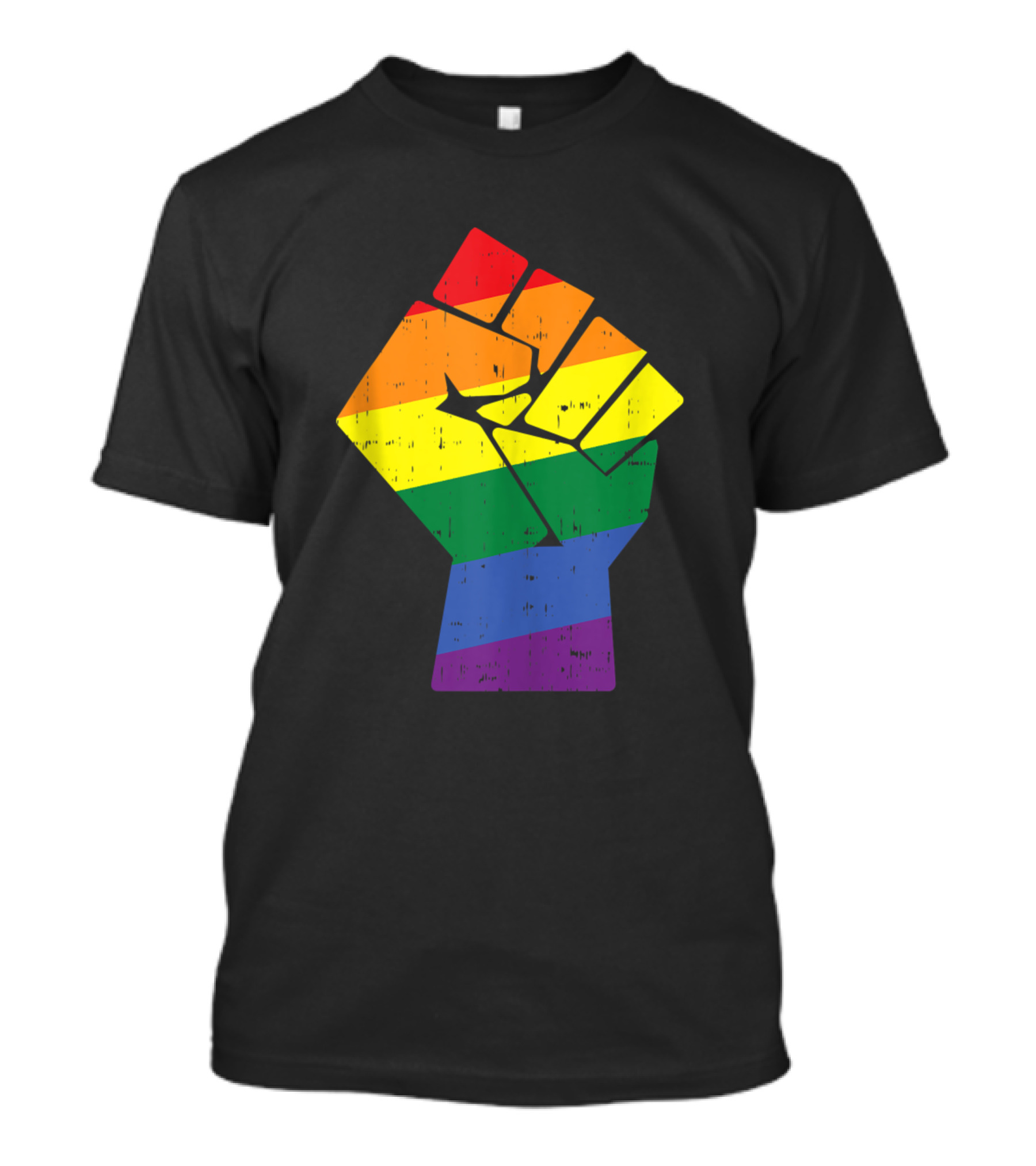 Rainbow Fist Gay Pride Equality Rights Protest LGBT T-Shirt