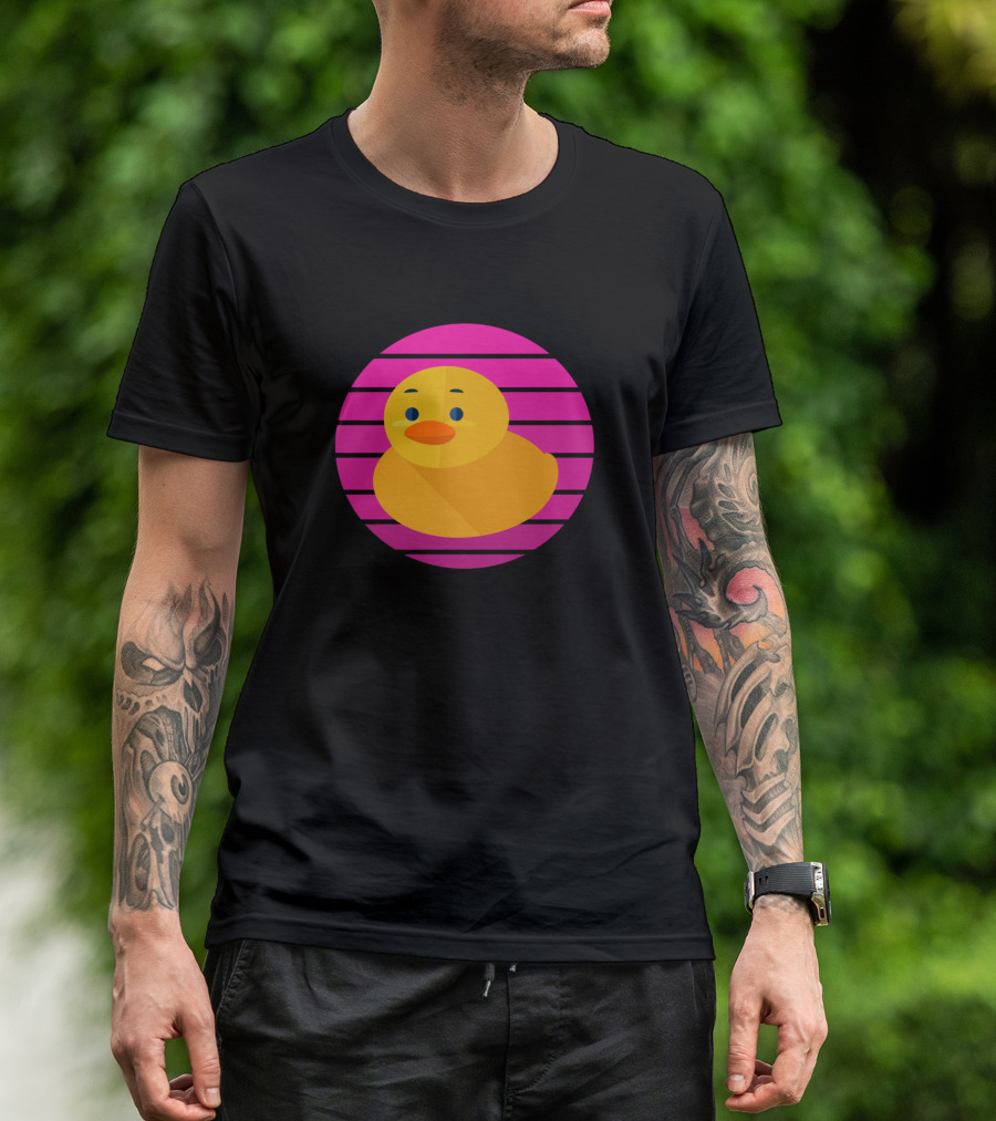 Rubber Duck Retro Sunset Vibes T-Shirt