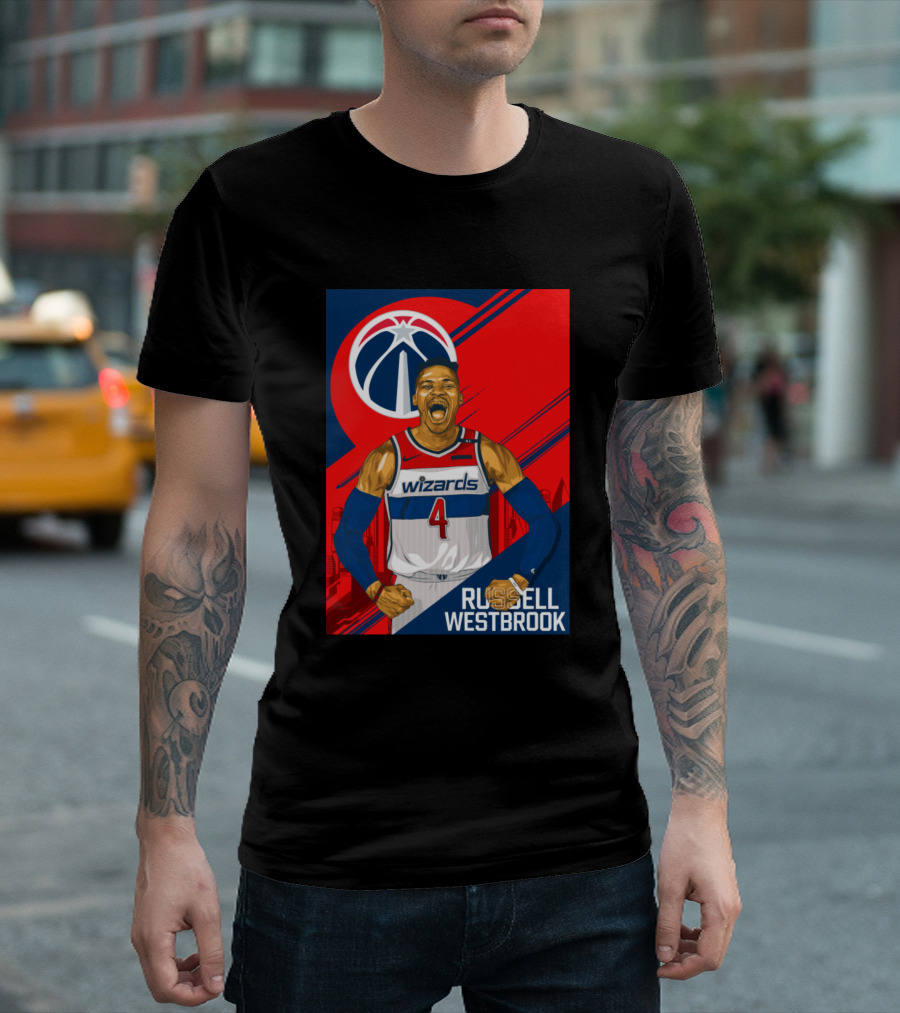 Russell Westbrook Wizards Basketball Player T-Shirt