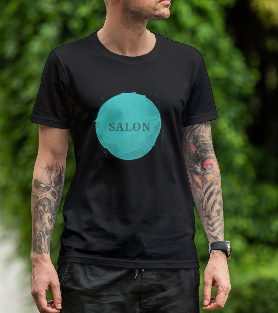 SALON Turquoise Abstract Circle T-Shirt