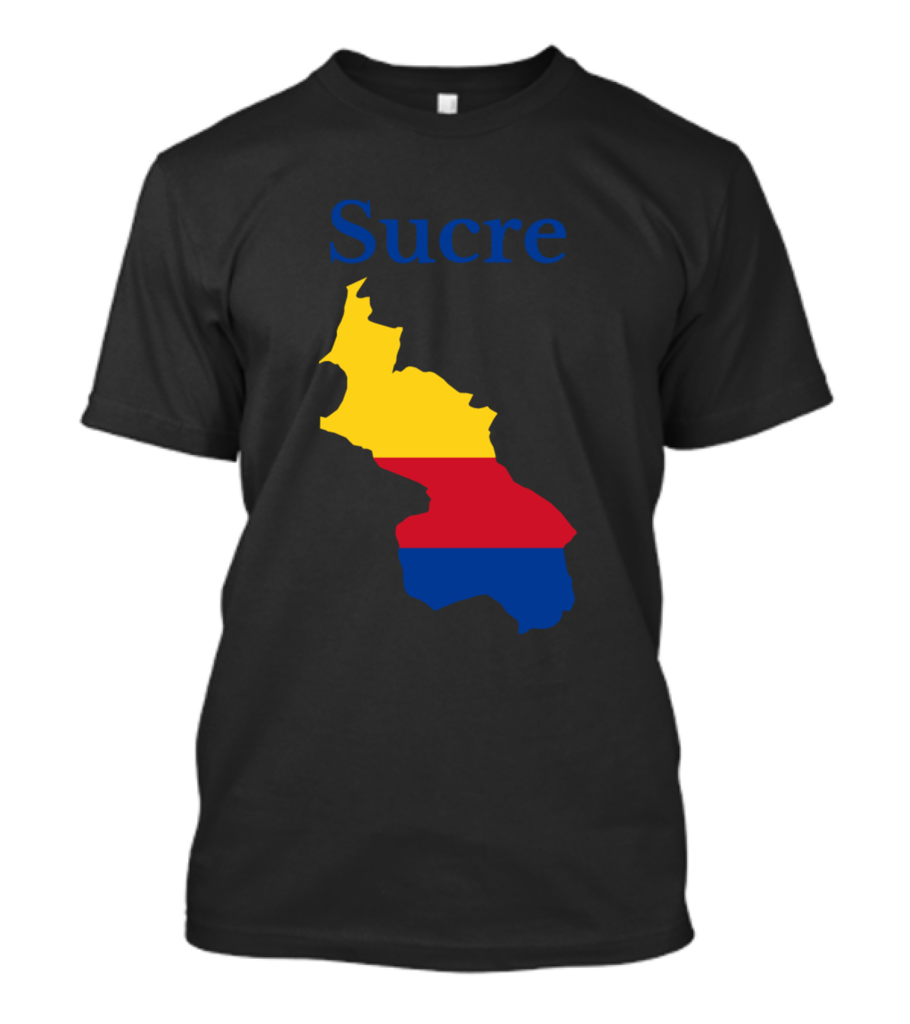 Sucre Colombia Flag Map T-Shirt