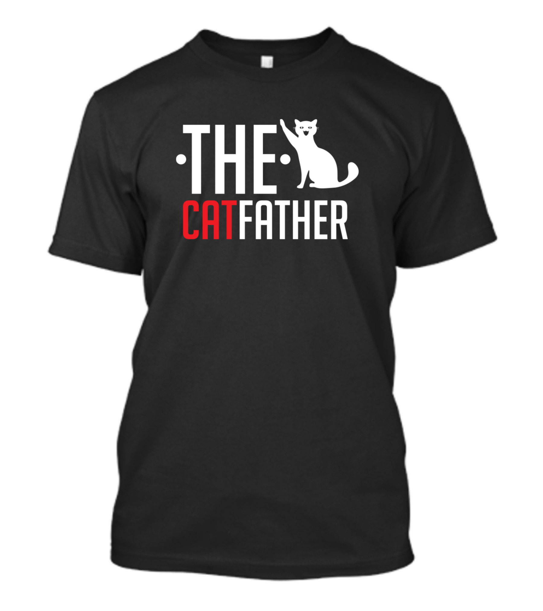 THE CAT FATHER Classic Mafia Cat Godfather T-Shirt