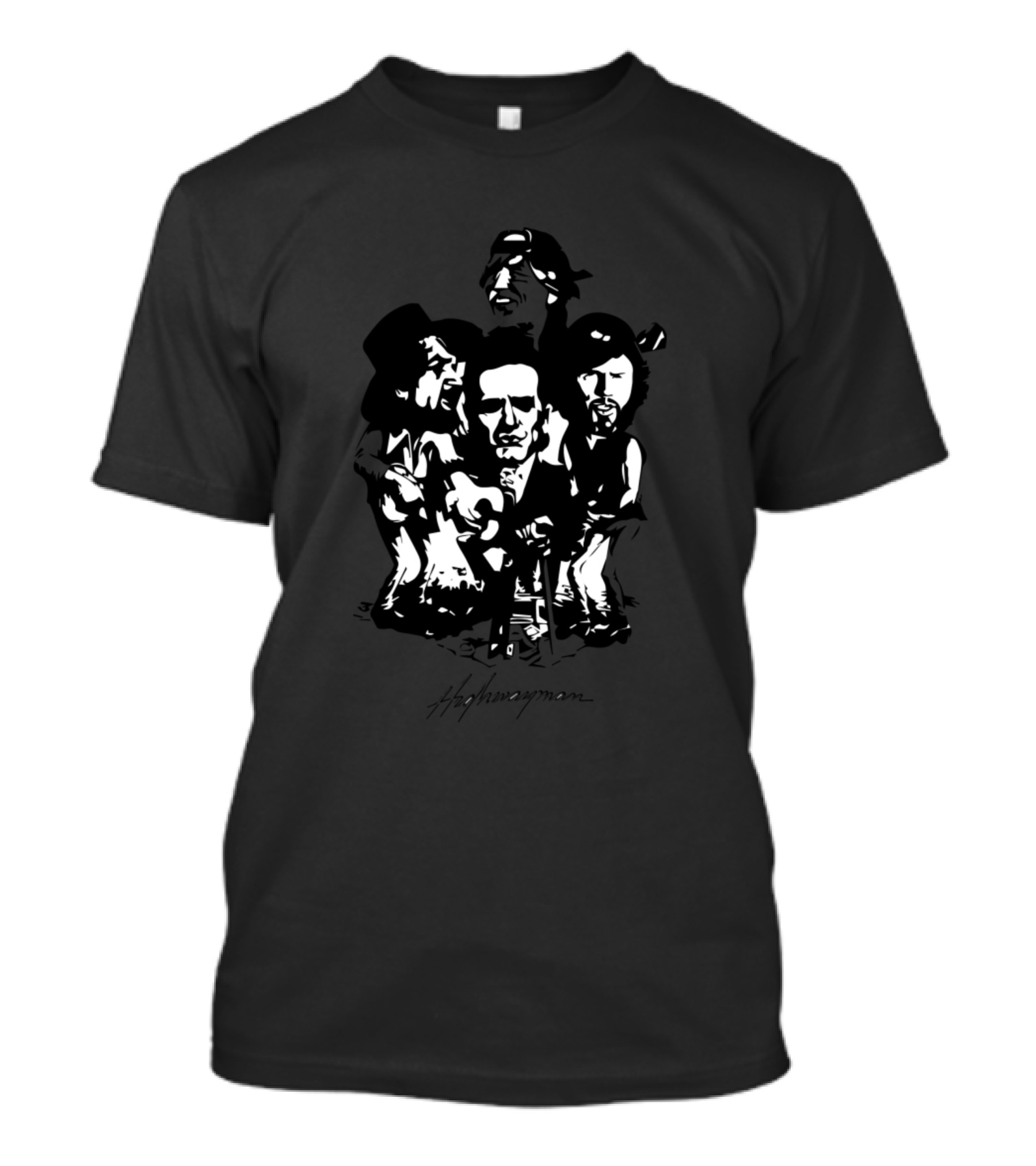 Highwaymen Group Music Drawing T-Shirt