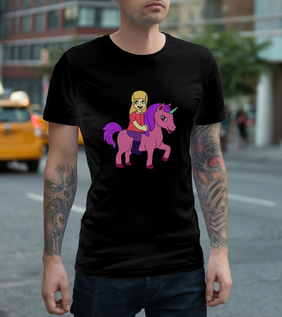 Unicorn Rainbow Rider Girls Colorful Adventure T-Shirt
