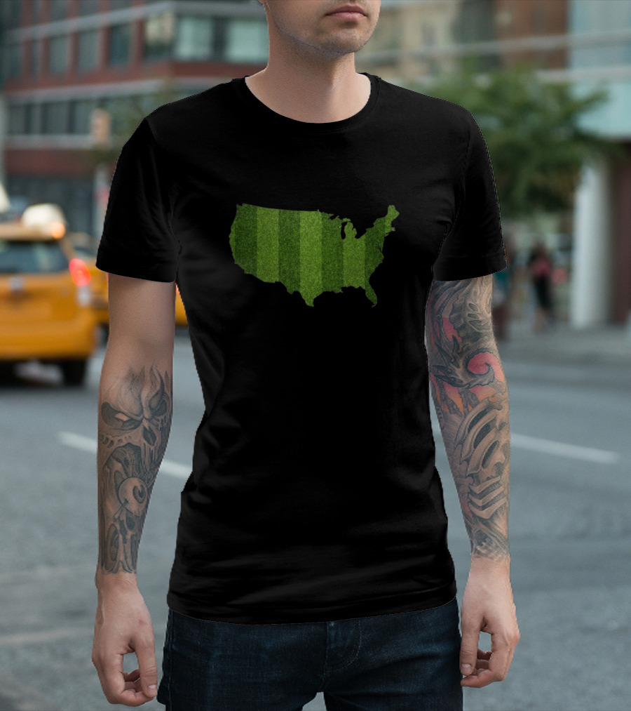 USA Map Grass T-Shirt