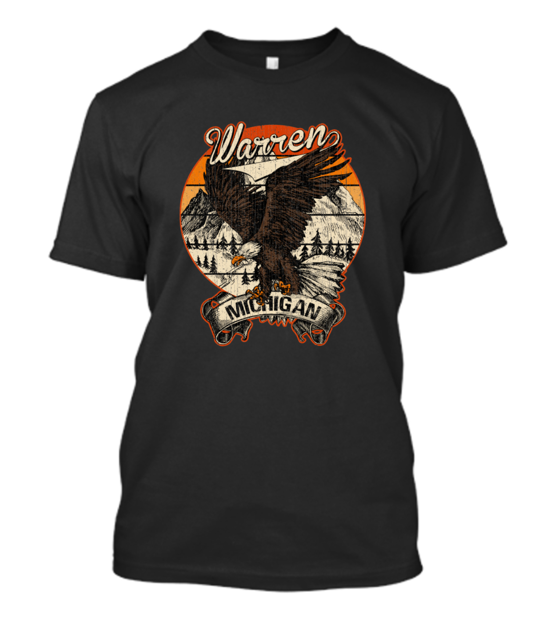 Warren Michigan Bald Eagle Mountain Retro Vintage Aesthetic T-Shirt