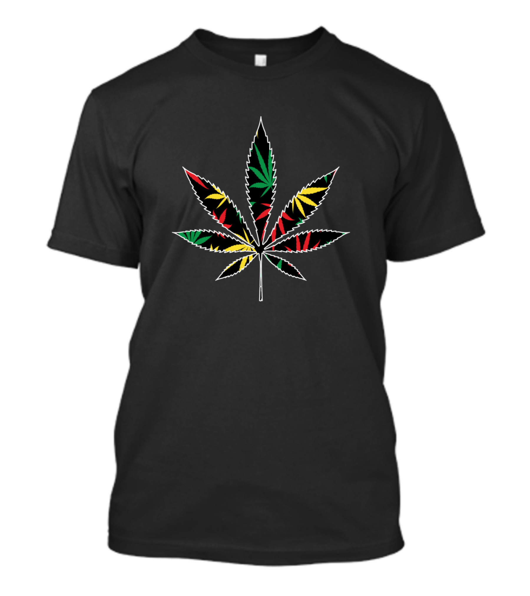 Rasta Reggae Cannabis Leaf T-Shirt