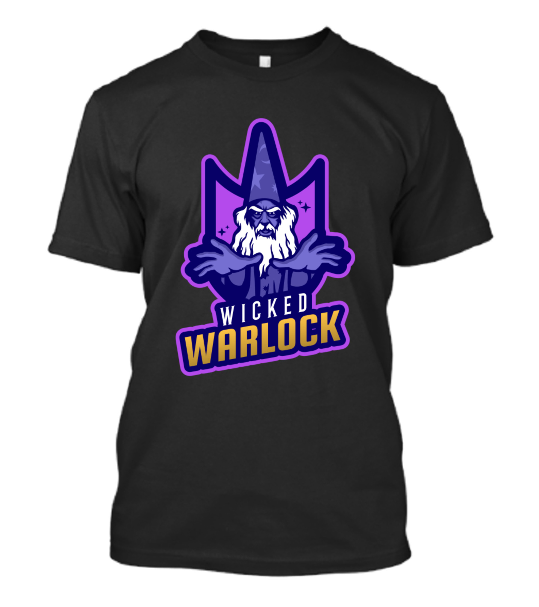Wicked Warlock Wizard Purple Magic T-Shirt