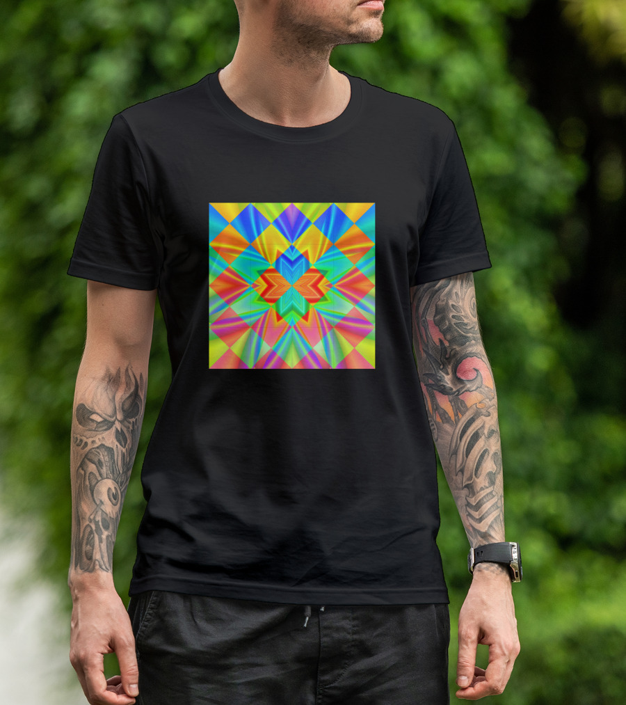 An Explosion Of Color Geometric Vibrant T-Shirt