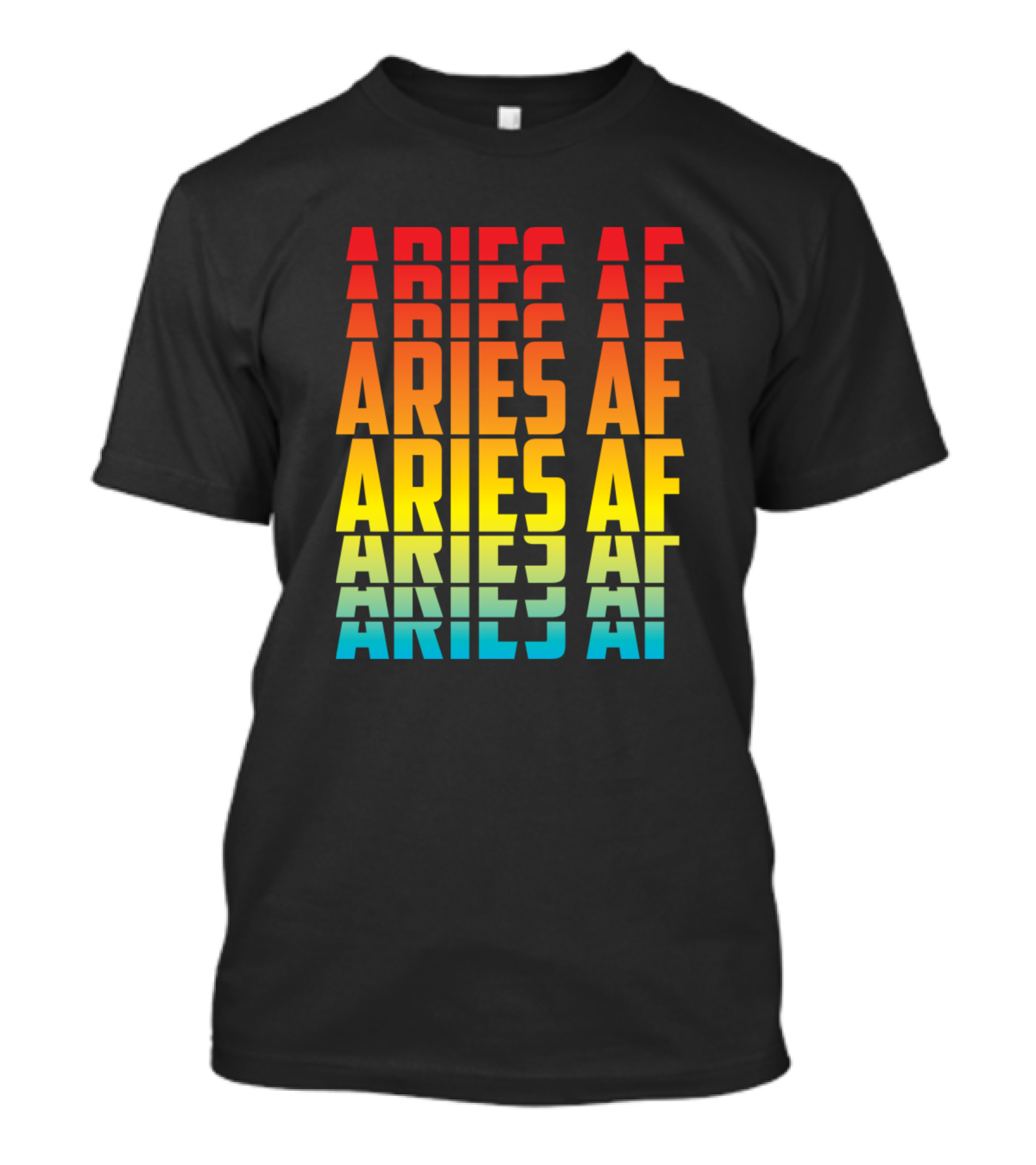 Aries AF Gradient Typography Multicolor Lines T-Shirt