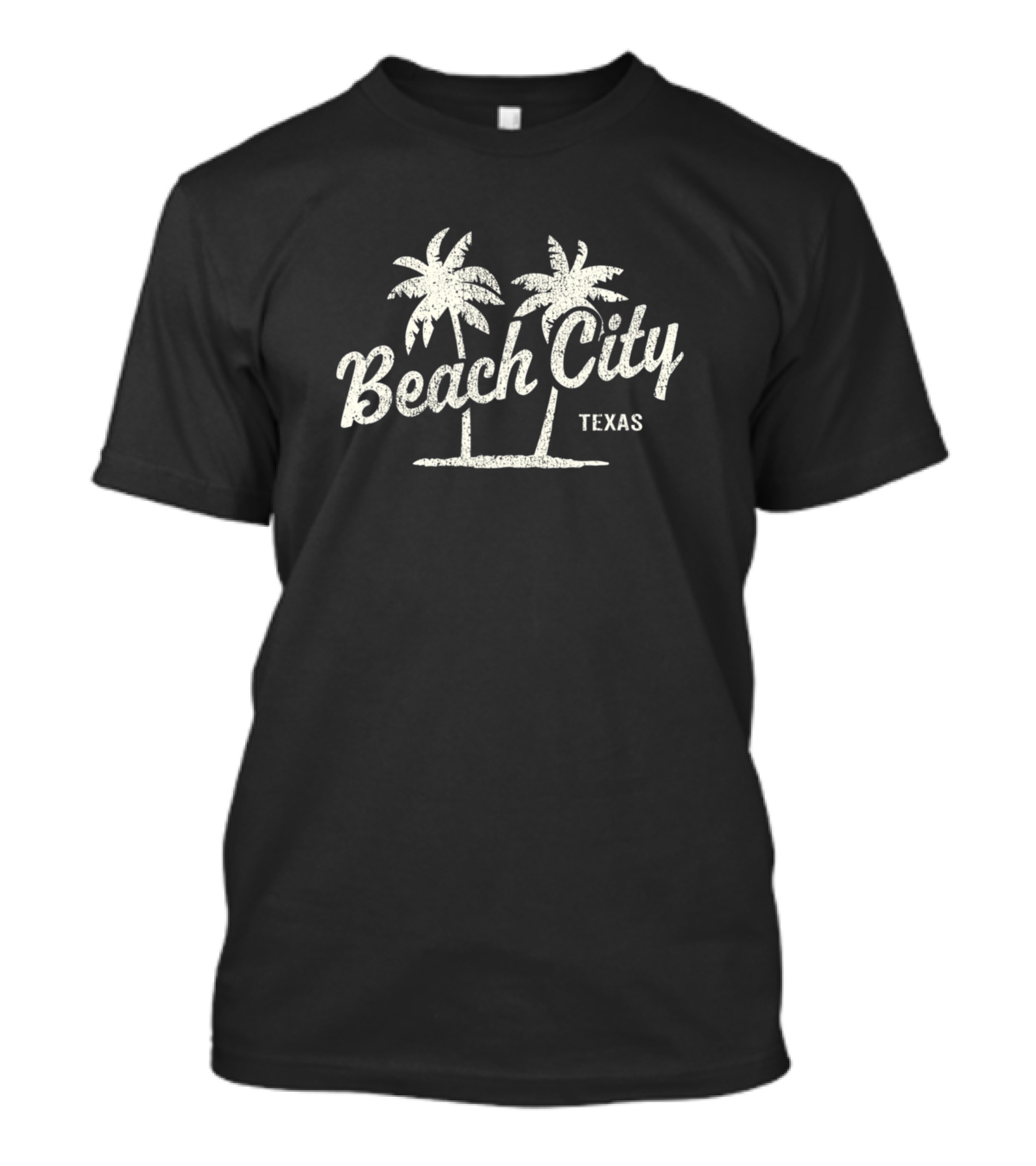 Beach City Texas Palm Trees Vintage 70s T-Shirt