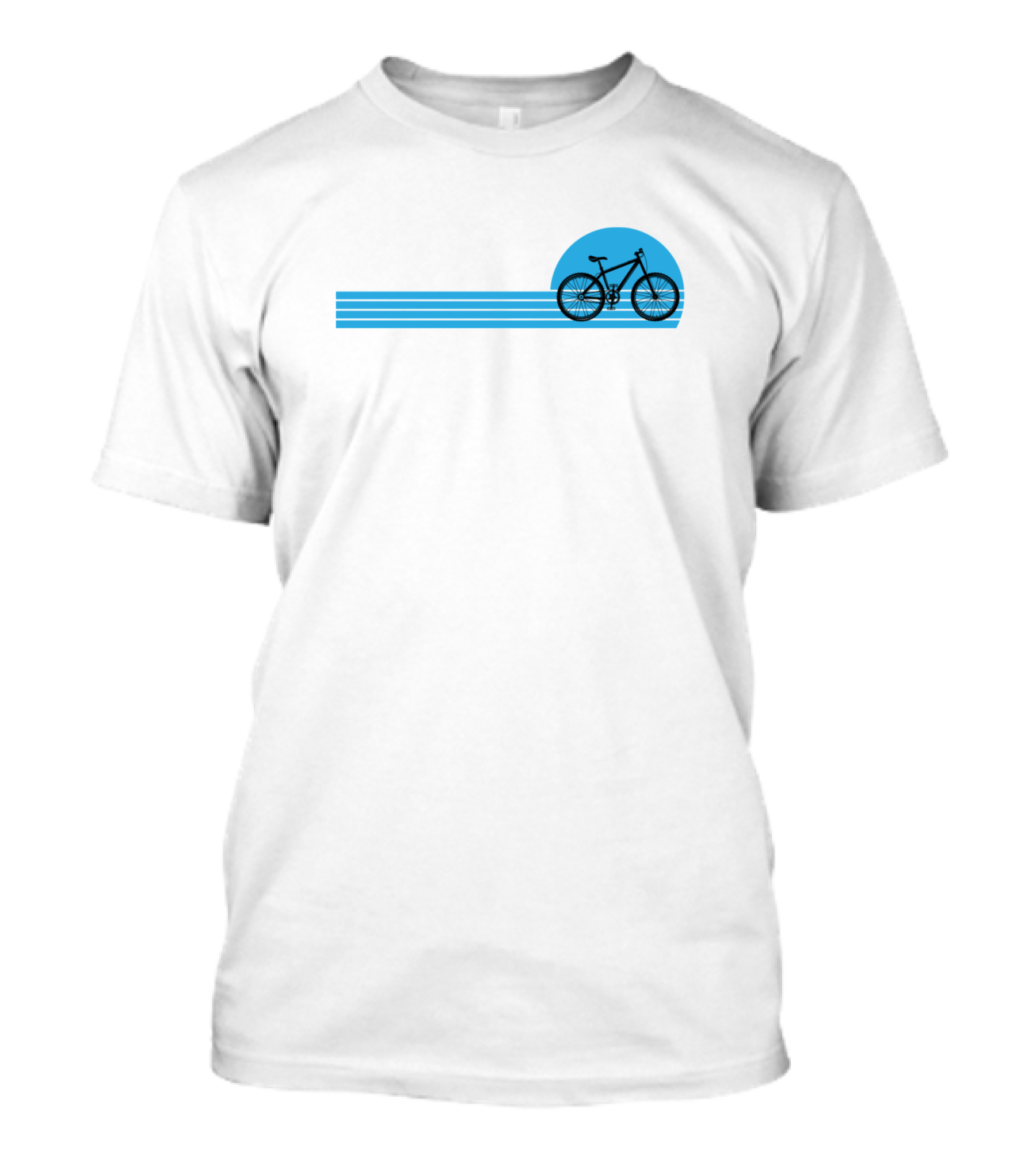Bike Sport Cyclist BMX Blue Circle Stripe T-Shirt