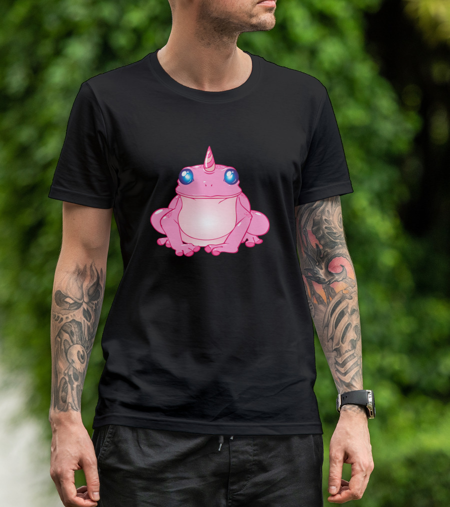 Cartoon Frog Pink Unicorn Magic Frog T-Shirt
