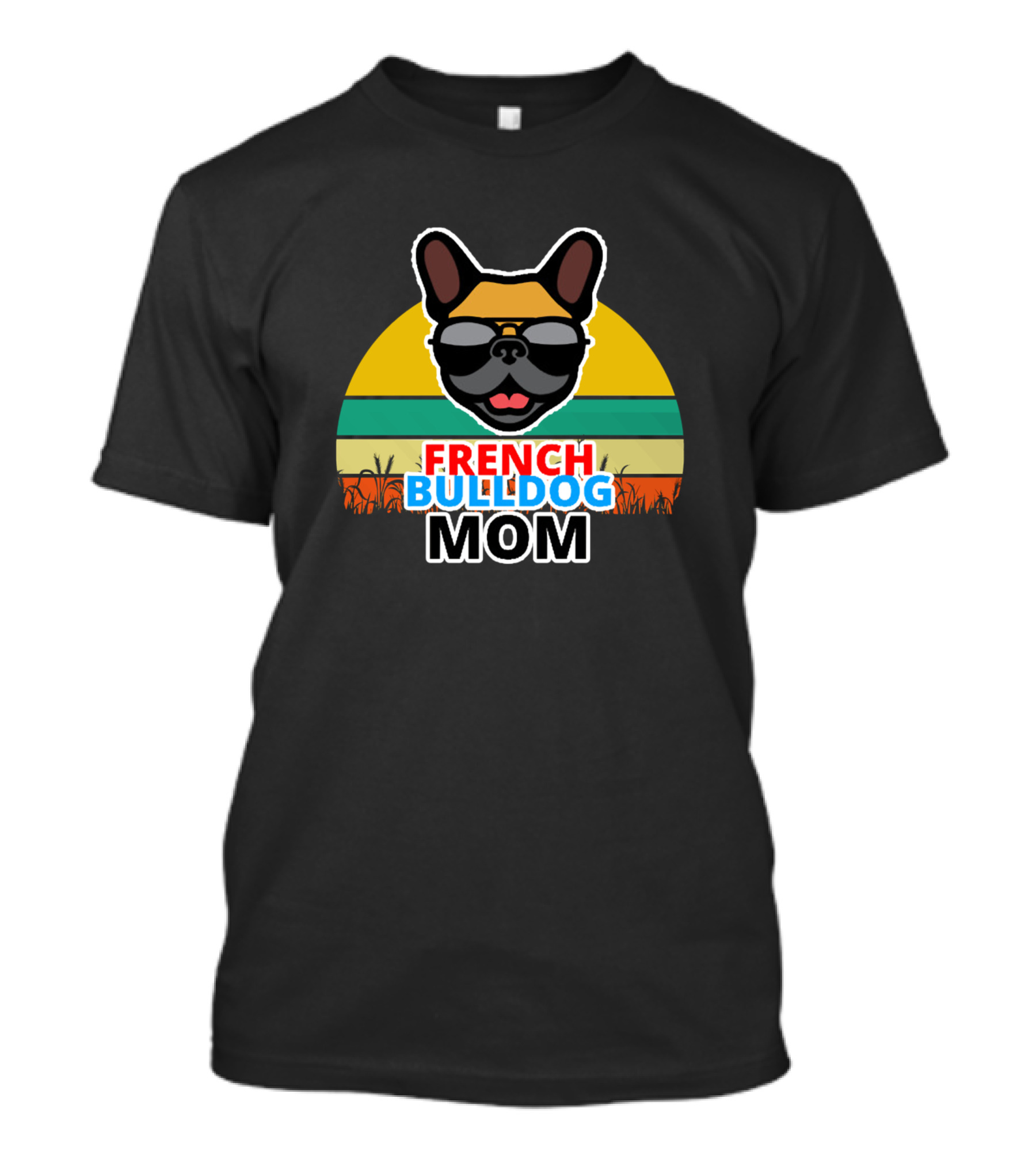 French Bulldog Mom Vintage Sunset T-Shirt