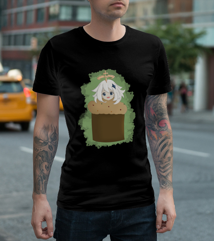 Emergencial Christmas Food Paimonttone Paimon Panettone Genshin Impact Crossover T-Shirt