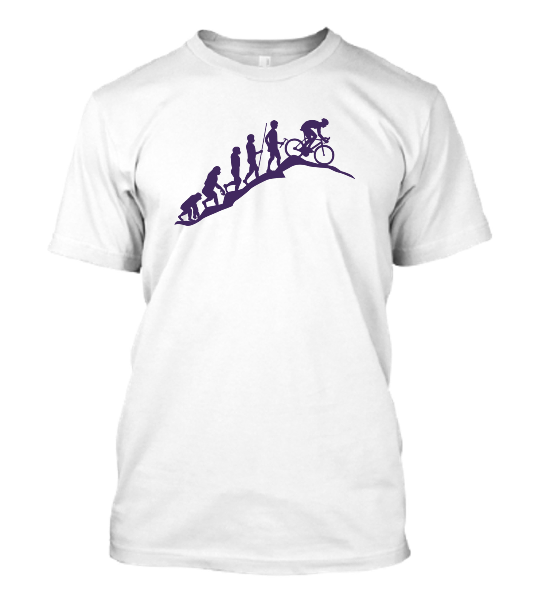 Human Evolution To Mountain Cyclist Bike Journey T-Shirt