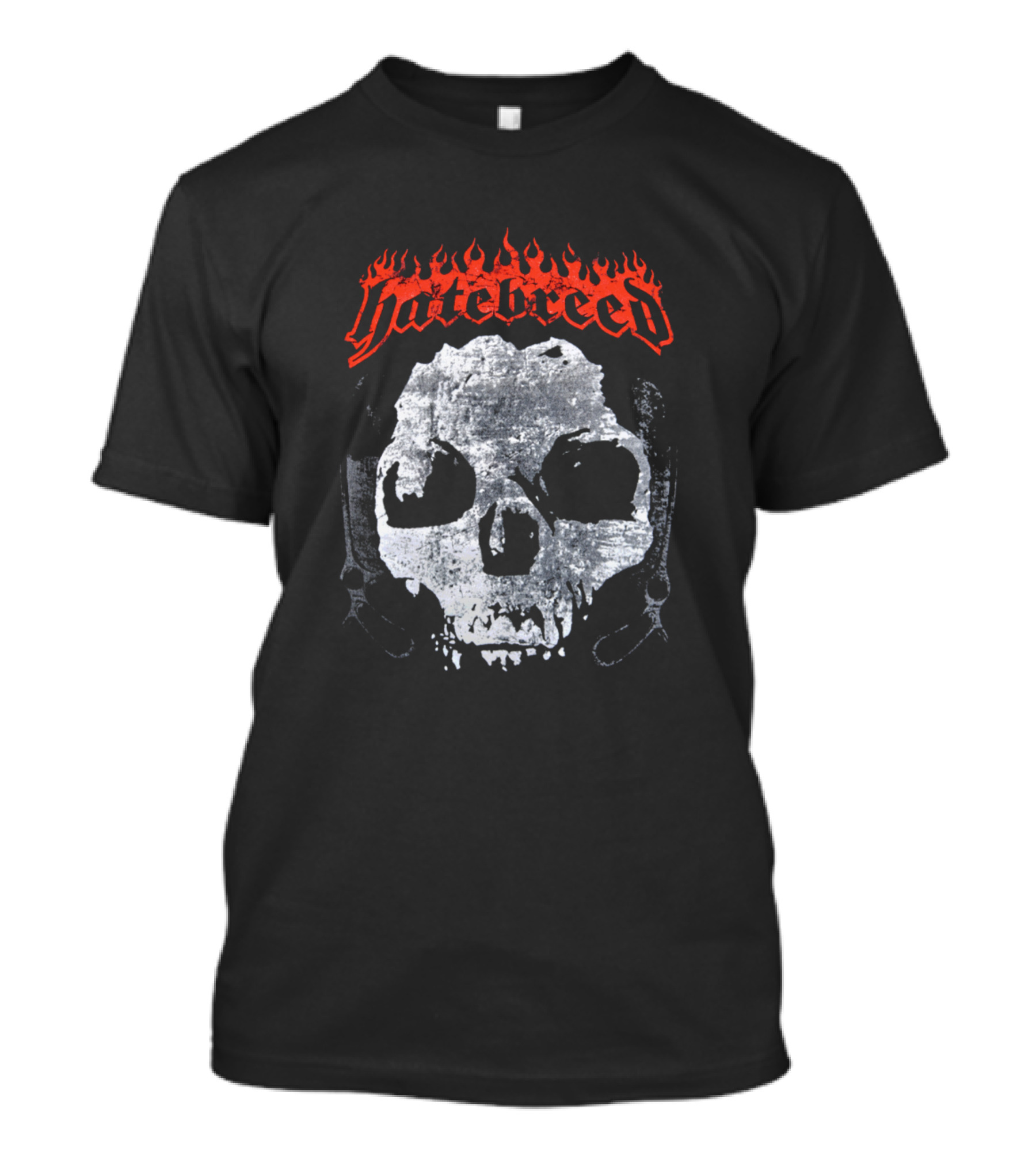 Hatebreed Flaming Text Skull T-Shirt