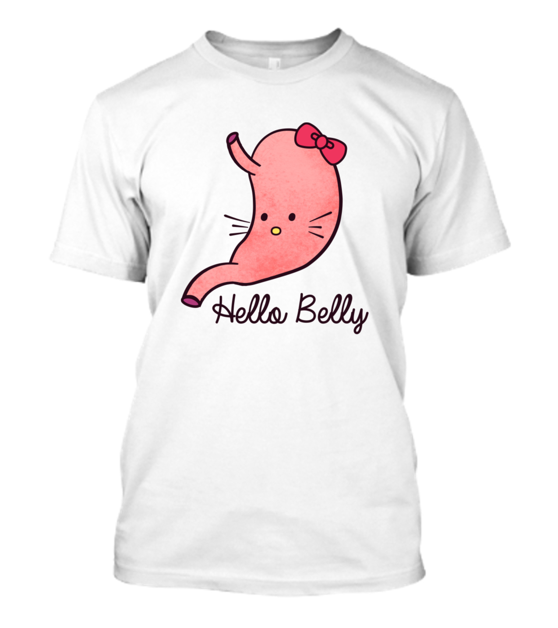 Hello Belly Cute Stomach With Bow Charming Appreciation T-Shirt
